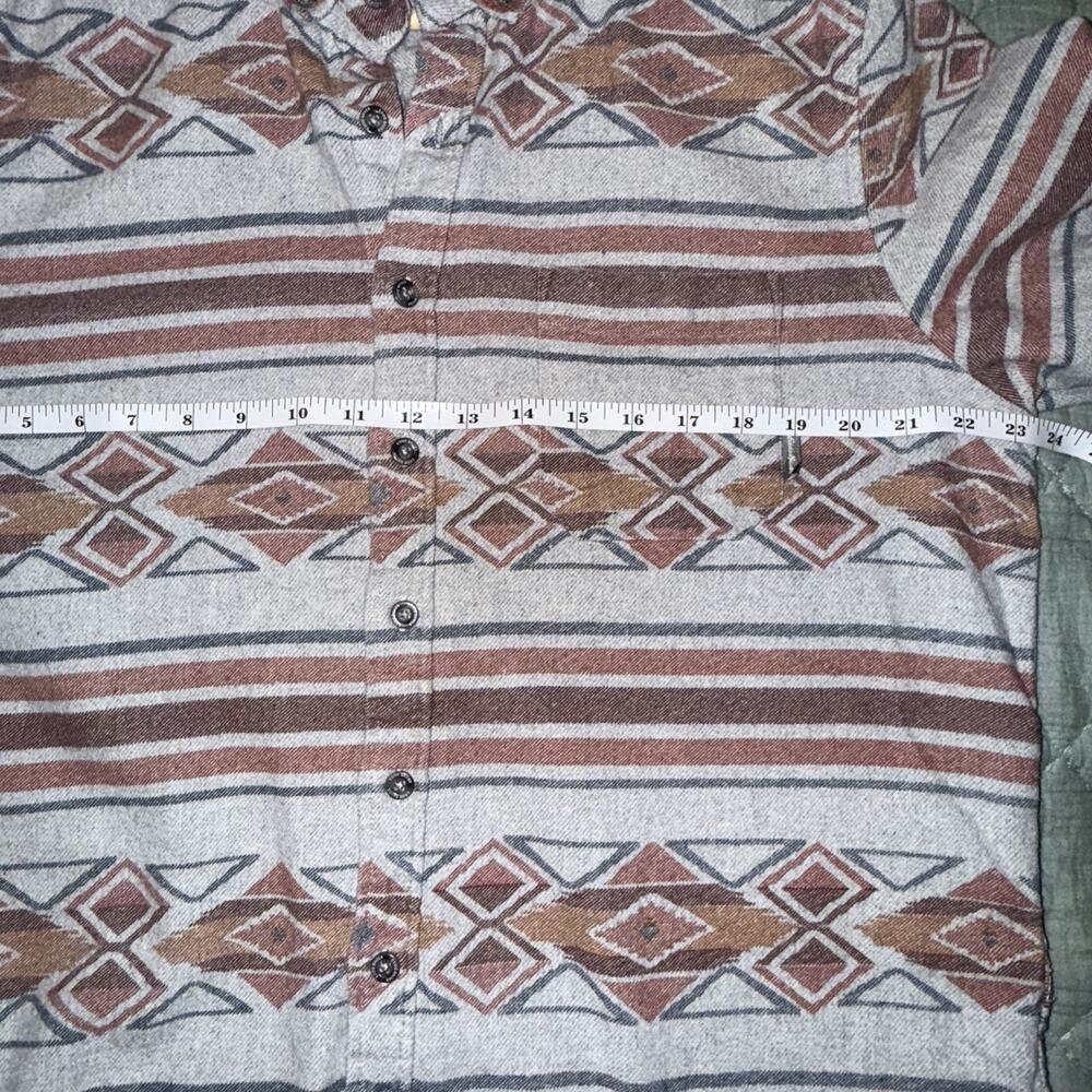 Eddie Bauer Tribal Print Everyday Flex Button Up Flannel Shirt Mens Size L EUC - Picture 8 of 10